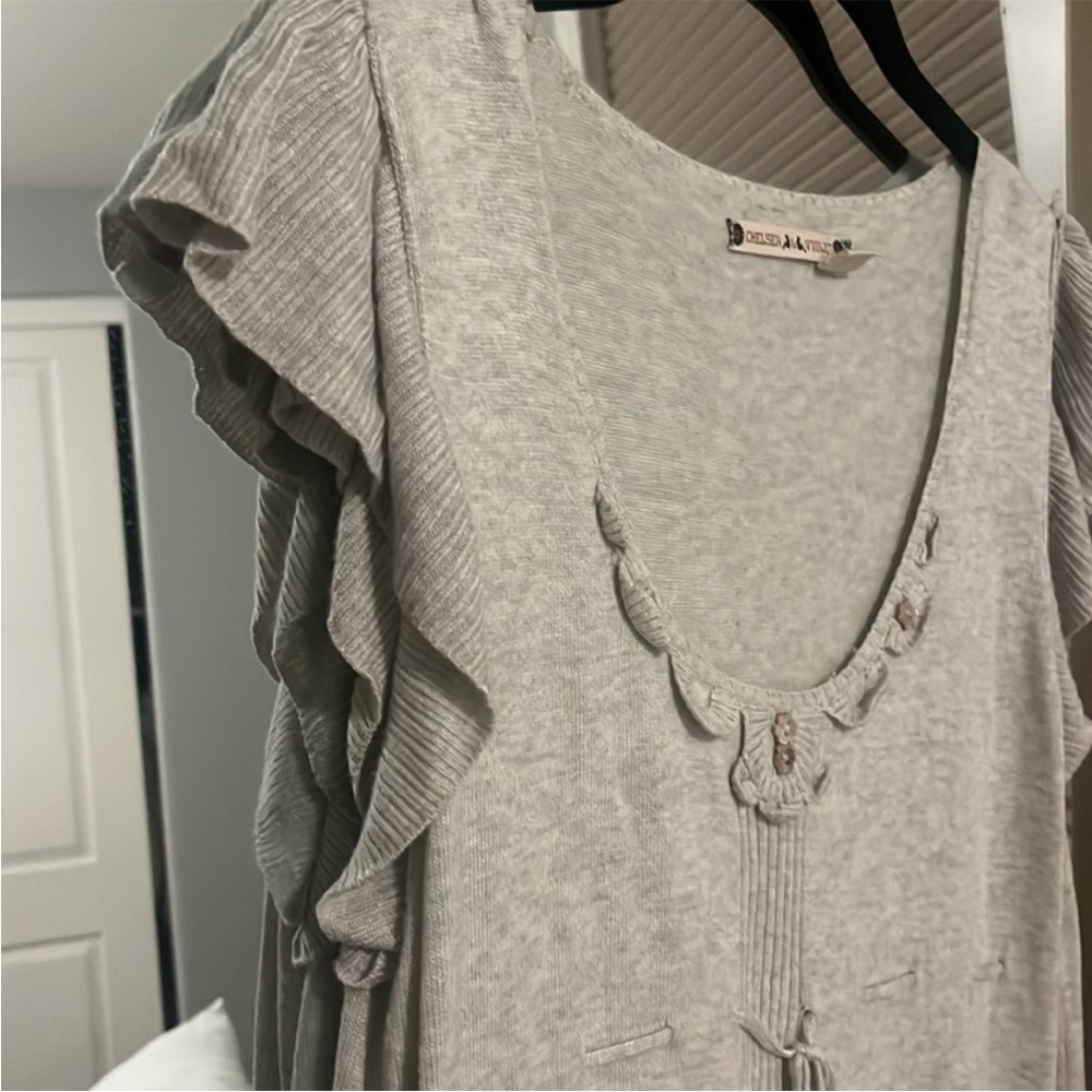 🎂Chelsea & Violet - Gray Sweater Dress - L - Picture 5 of 6